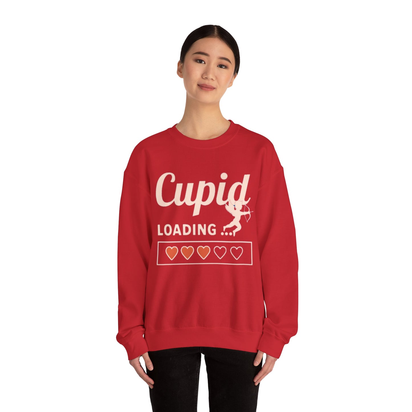 Funny Valentine's Day Shirt College Cupid Loading Crewneck Sweatshirt Cute Love Sweater Hoodie