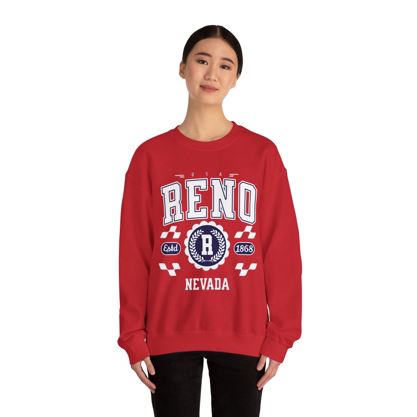 Vintage Reno Nevada Vintage Athletic Sports Design varsity pullover sweater Crewneck Sweatshirt