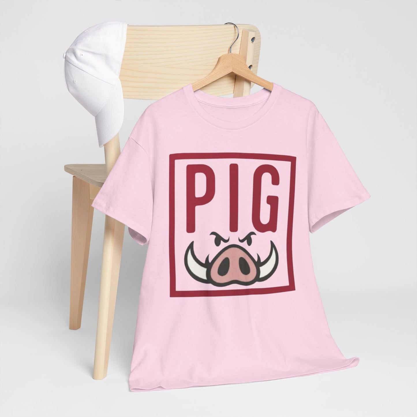 Arkansas Razorbacks Red “PIG” Fun Animal T-Shirt, Cute Gift for Animal Lovers, Quirky Everyday Wear, Unique Pig Design Shirt