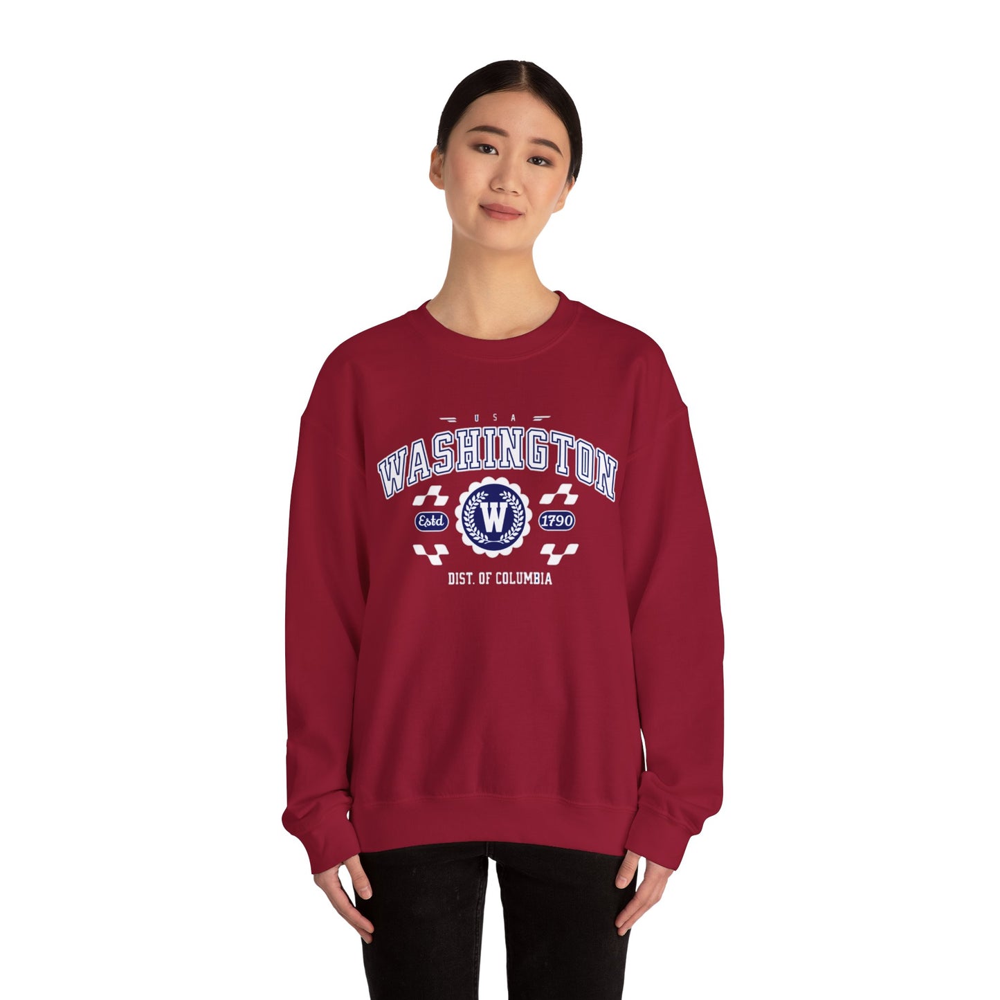 Vintage Washington DC Athletic Sports Design varsity pullover sweater Crewneck Sweatshirt