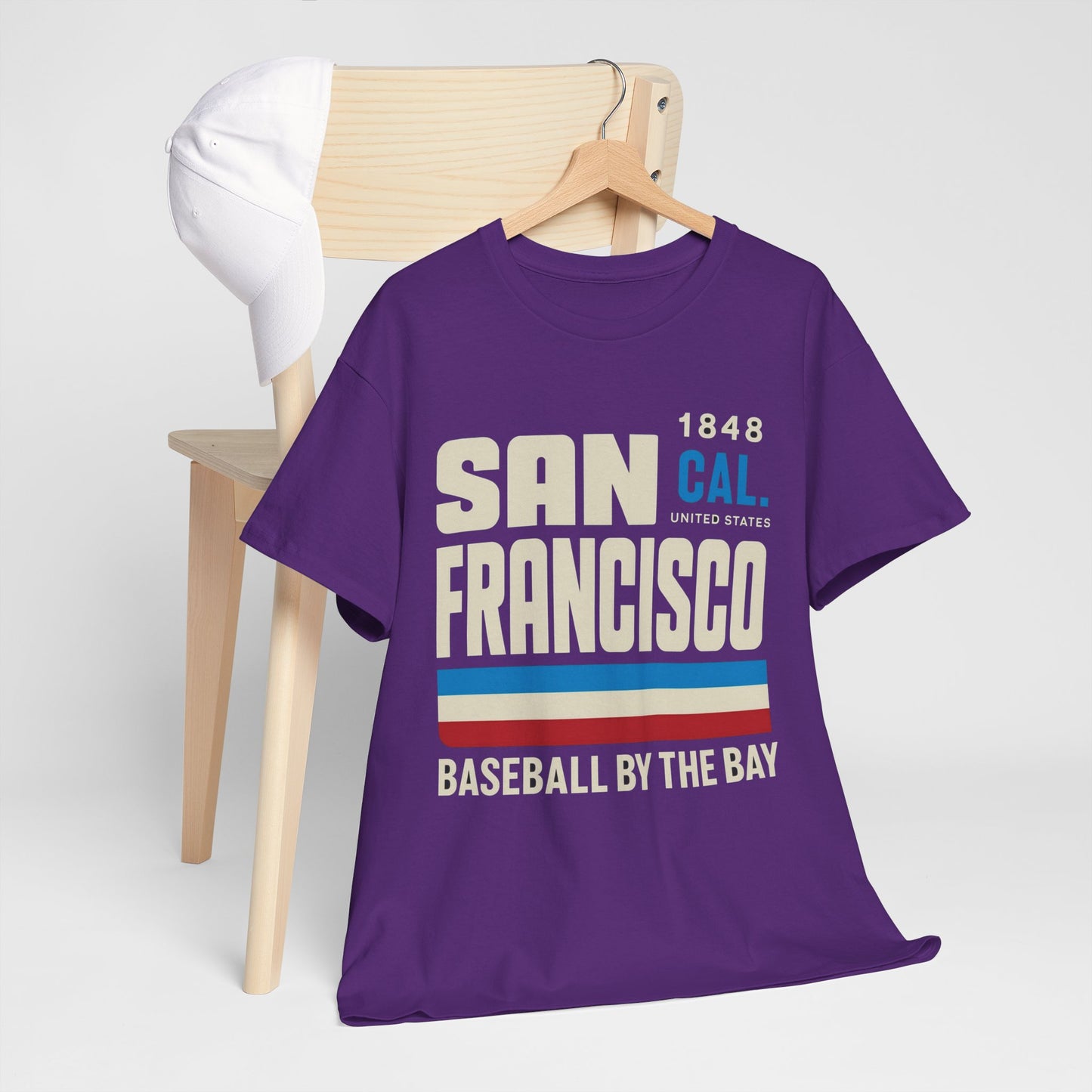 San Francisco Baseball by the Bay Unisex Heavy Cotton Tee, Vintage Graphic Tee, Casual Wear, Gift for Sports Lovers, Summer Outing