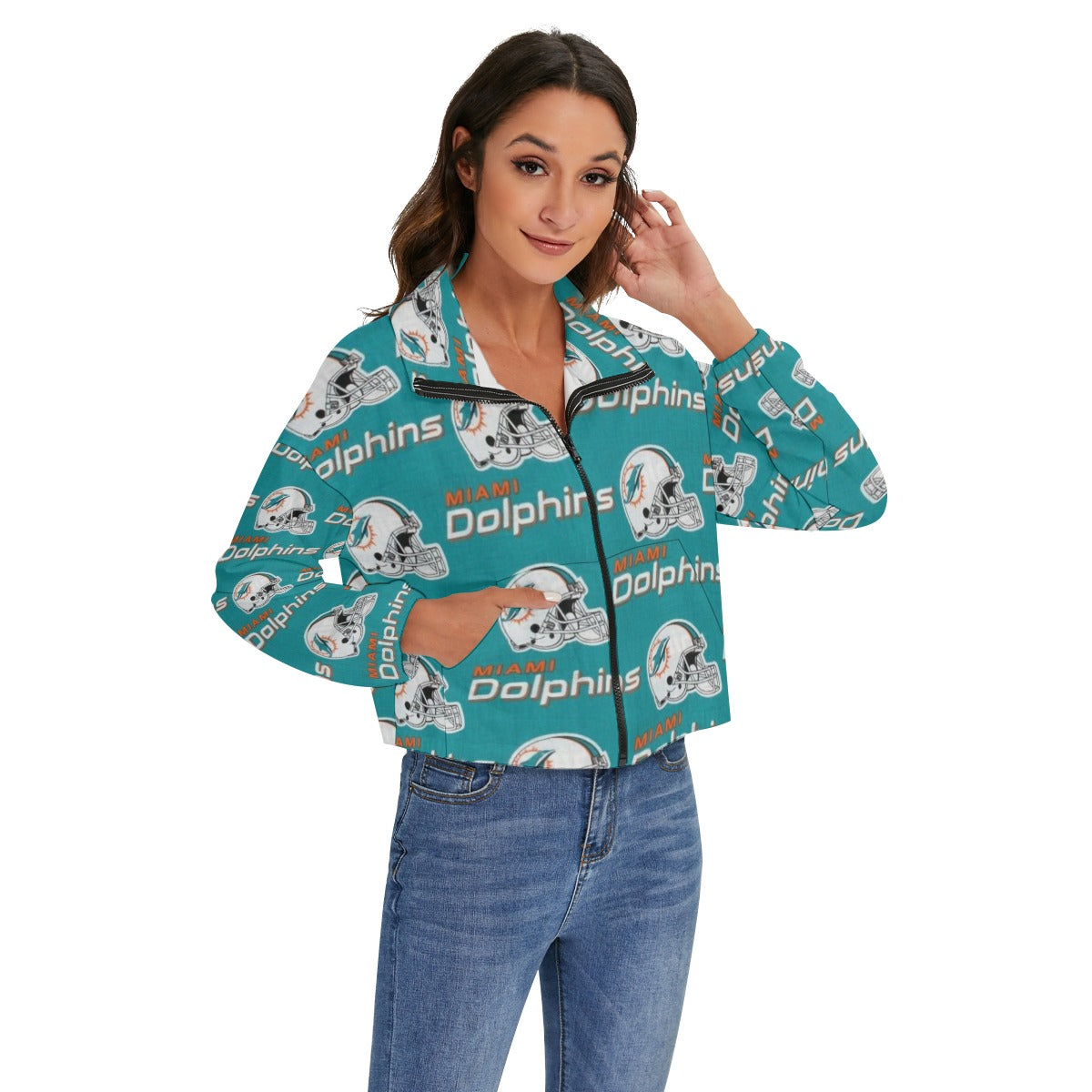 Miami Football Game Day All-Over Print Women's Zip Jacket