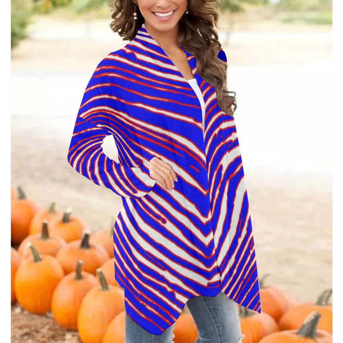 Buffalo Bills Zubaz Women's Cardigan With Long Sleeve
