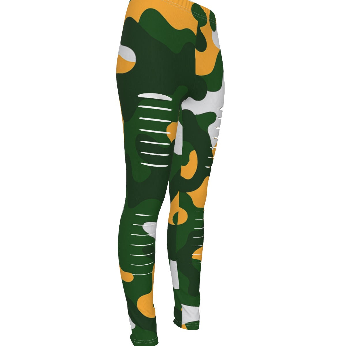 Green Bay Football Game Day All-Over Print Women's Ripped Leggings