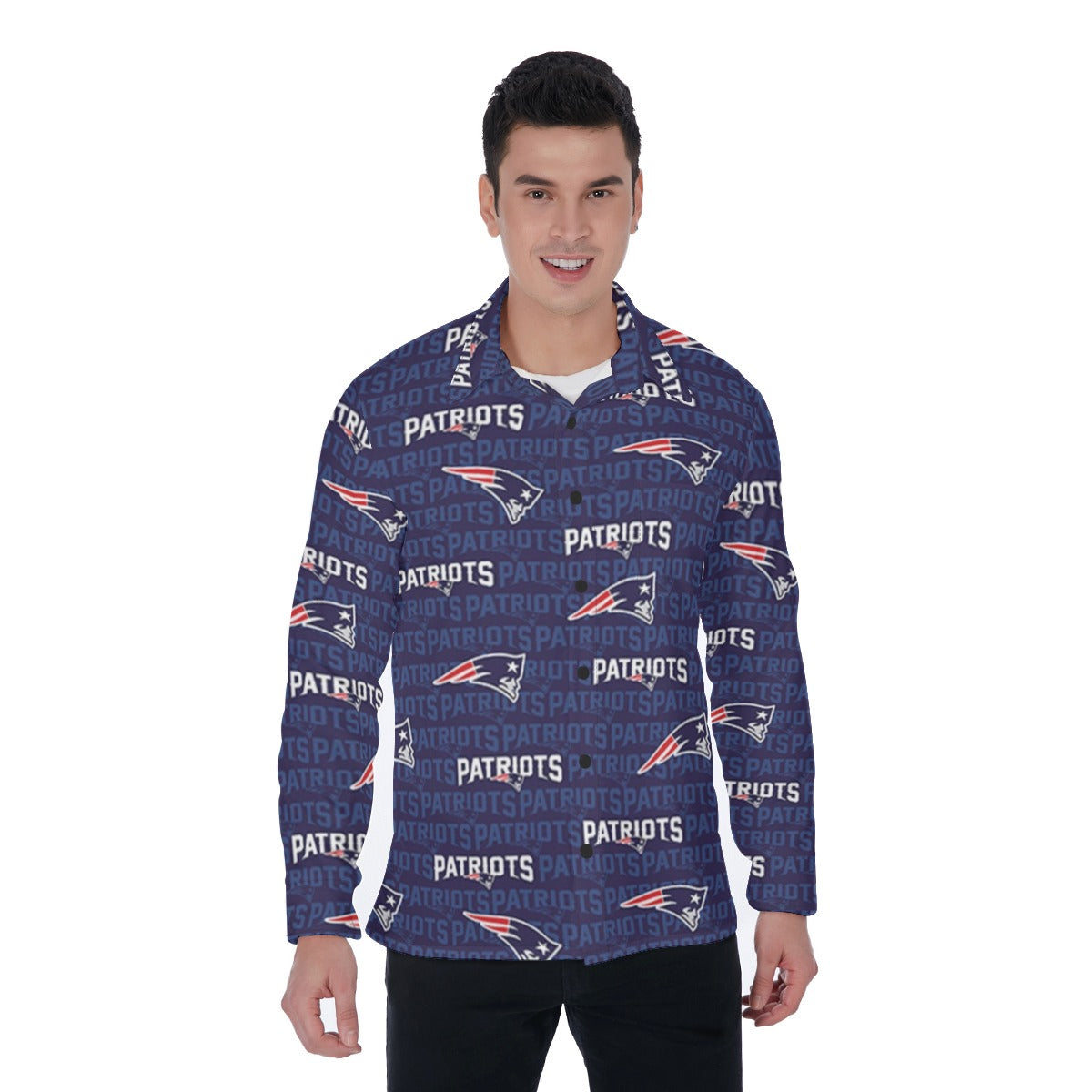 New England Football Game Day All-Over Print Men's Long Sleeve Shirt