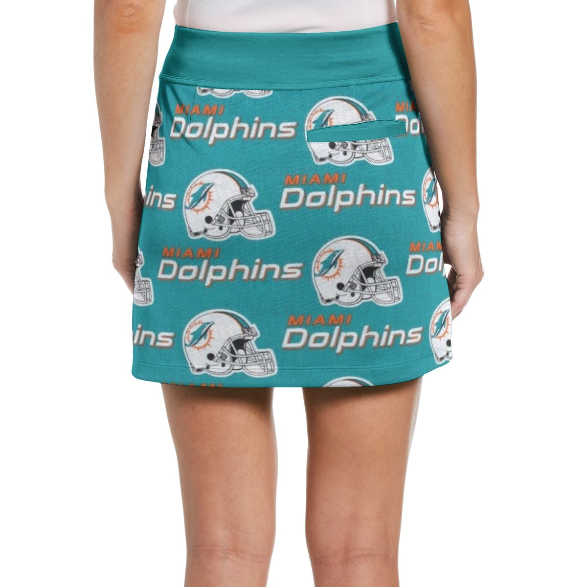 Miami Football Game Day All-Over Print Women's Middle-Waisted Skorts