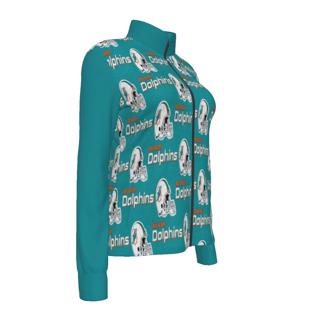 Miami Football Game Day All-Over Print Women's Long Sleeve Thumbhole Jacket|230GSM