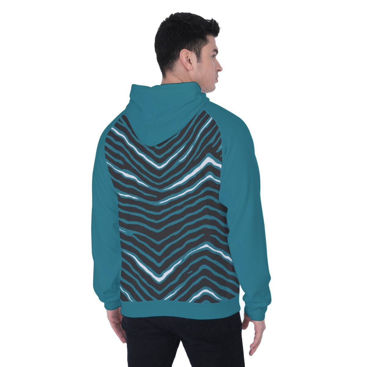 Philadelphia Football Game Day All-Over Print Men's Heavy Fleece Raglan Hoodie