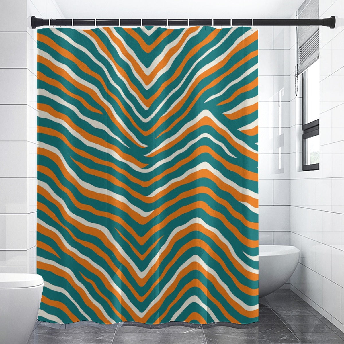 Miami Football Game Day Shower curtain 90(gsm)