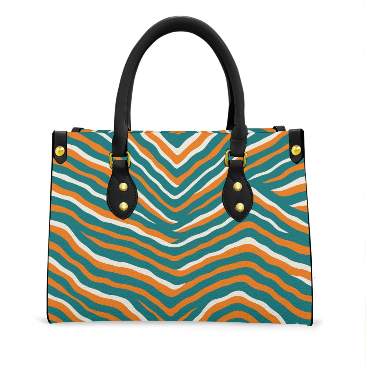 Miami Football Game Day Women's Tote Bag With Black Handle