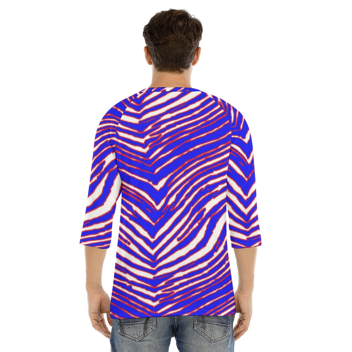 Buffalo Bills Zubaz Men's O-neck Raglan Sleeve T-shirt