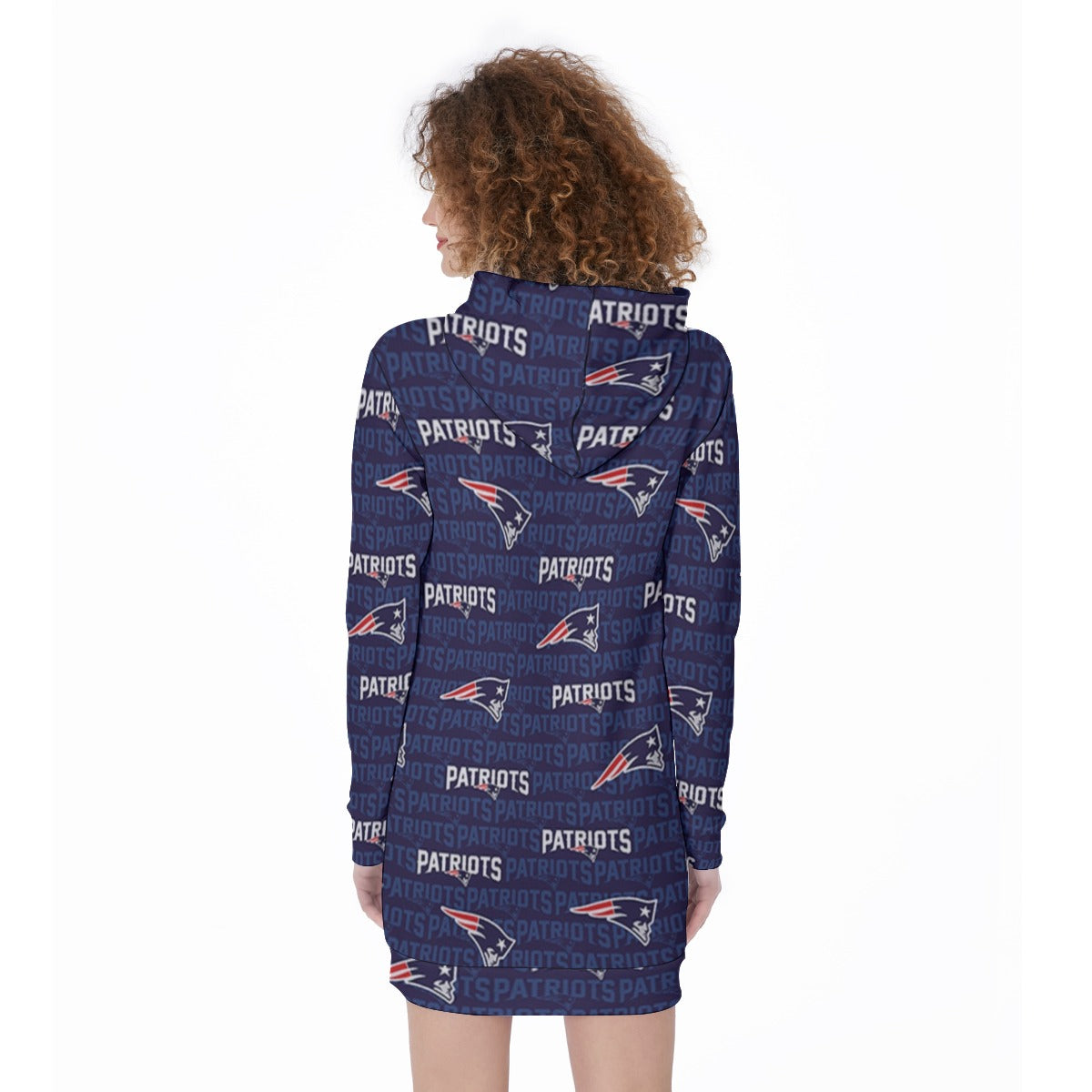 New England Football Game Day All-Over Print Women's Long Hoodie