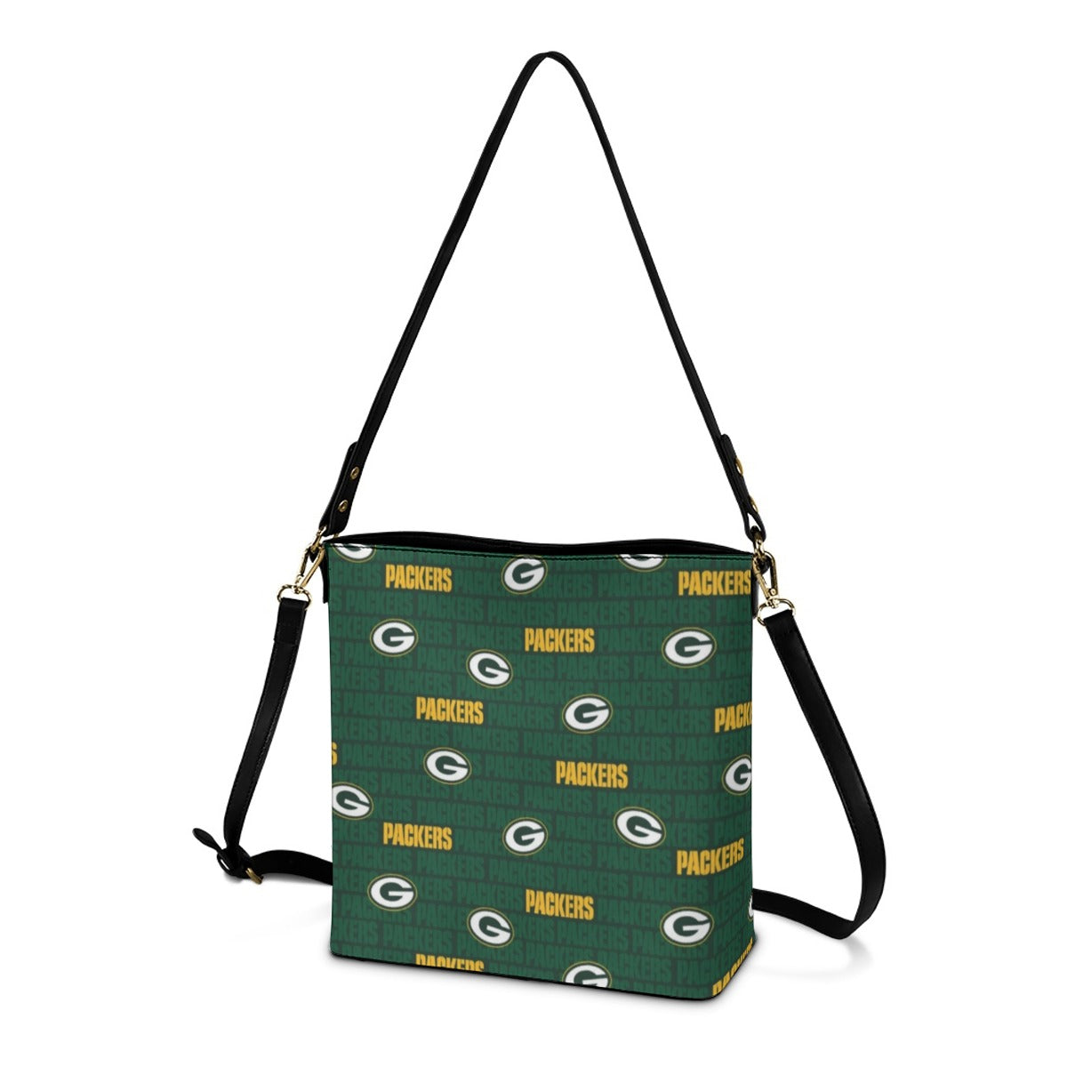 Green Bay Football Game Day Minimalist Square Crossbody Bucket Bag