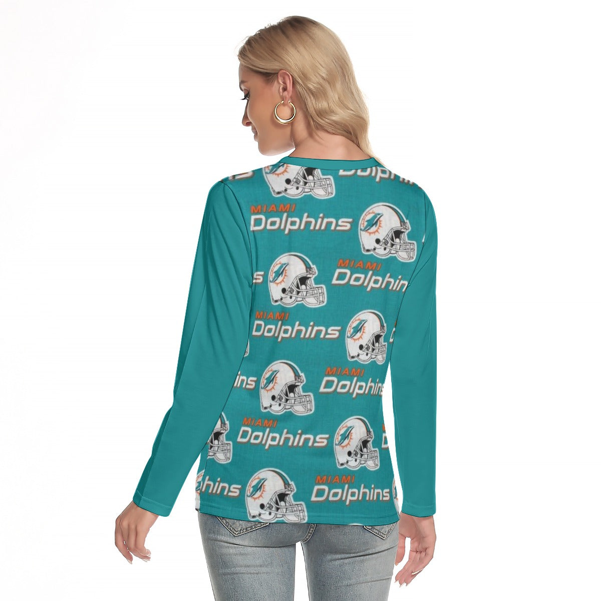 Miami Football Game Day All-Over Print Women's O-neck Long Sleeve T-shirt