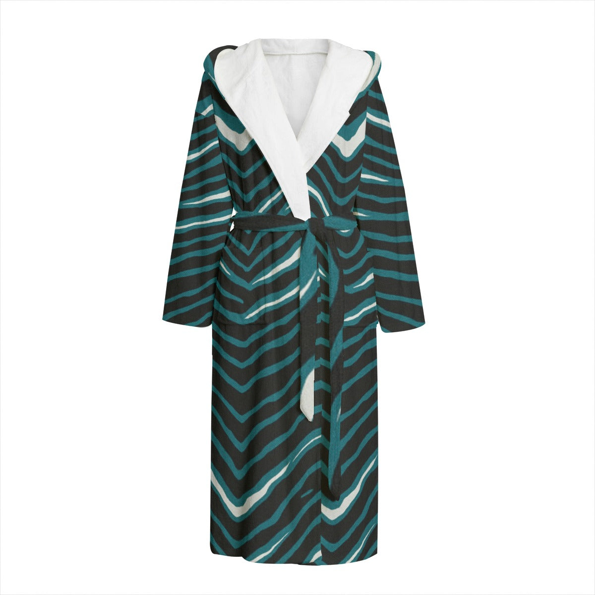 Philadelphia Football Game Day All-Over Print Unisex Flannel Hooded bathrobe