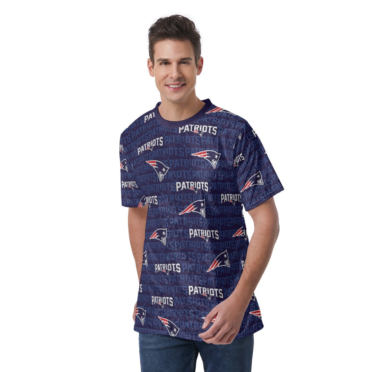 New England Football Game Day All-Over Print Men's T-Shirt | Velvet