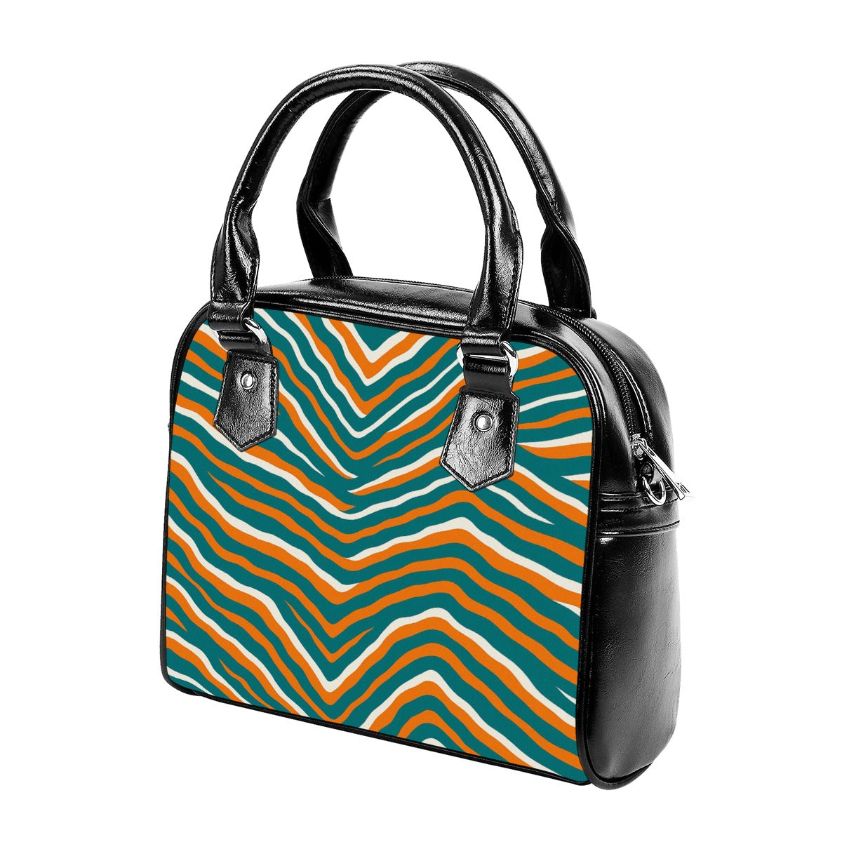 Miami Football Game Day Handbag With Single Shoulder Strap