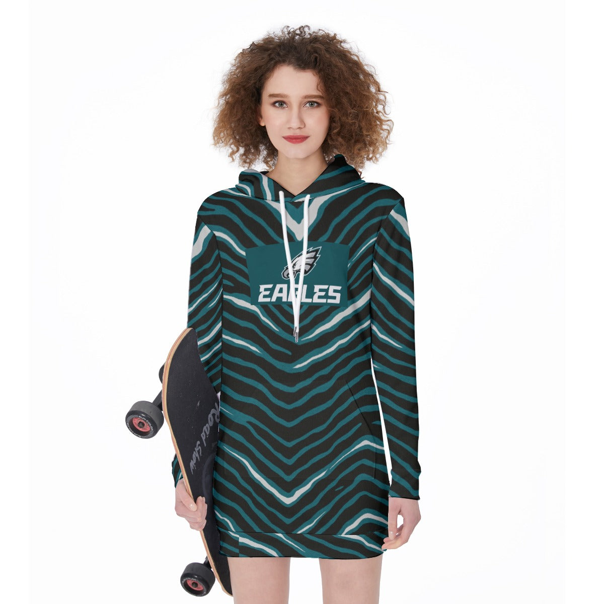 Philadelphia Football Game Day All-Over Print Women's Long Hoodie