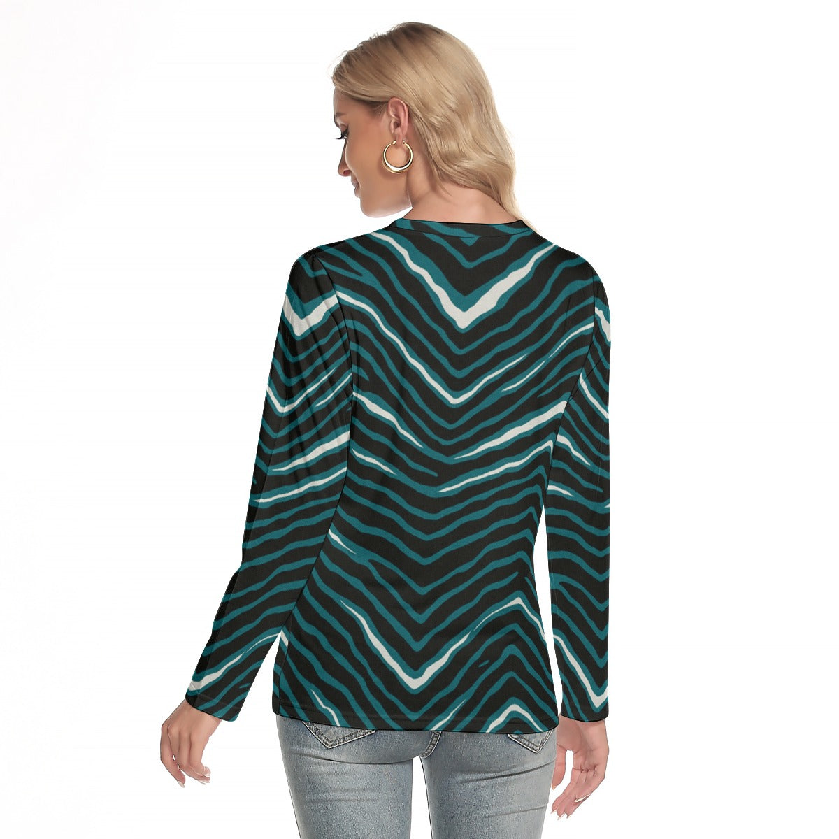 Philadelphia Football Game Day All-Over Print Women's O-neck Long Sleeve T-shirt
