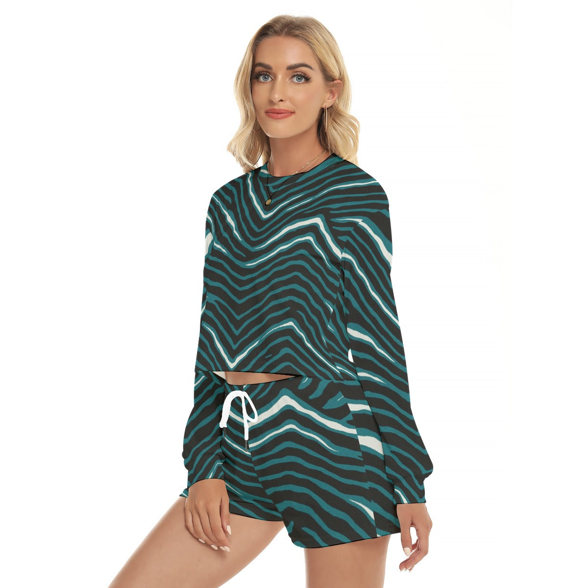 Philadelphia Football Game Day All-Over Print Women's Short Sweatshirt And Pants Suit