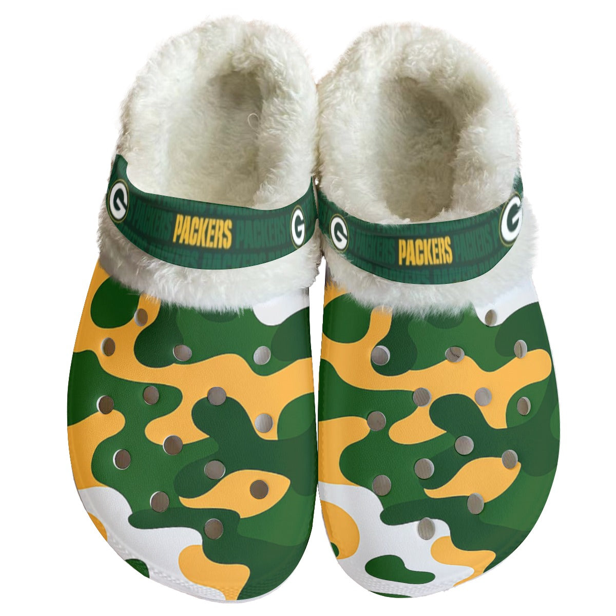 Green Bay Football Game Day Men's Classic Clogs with Fleece