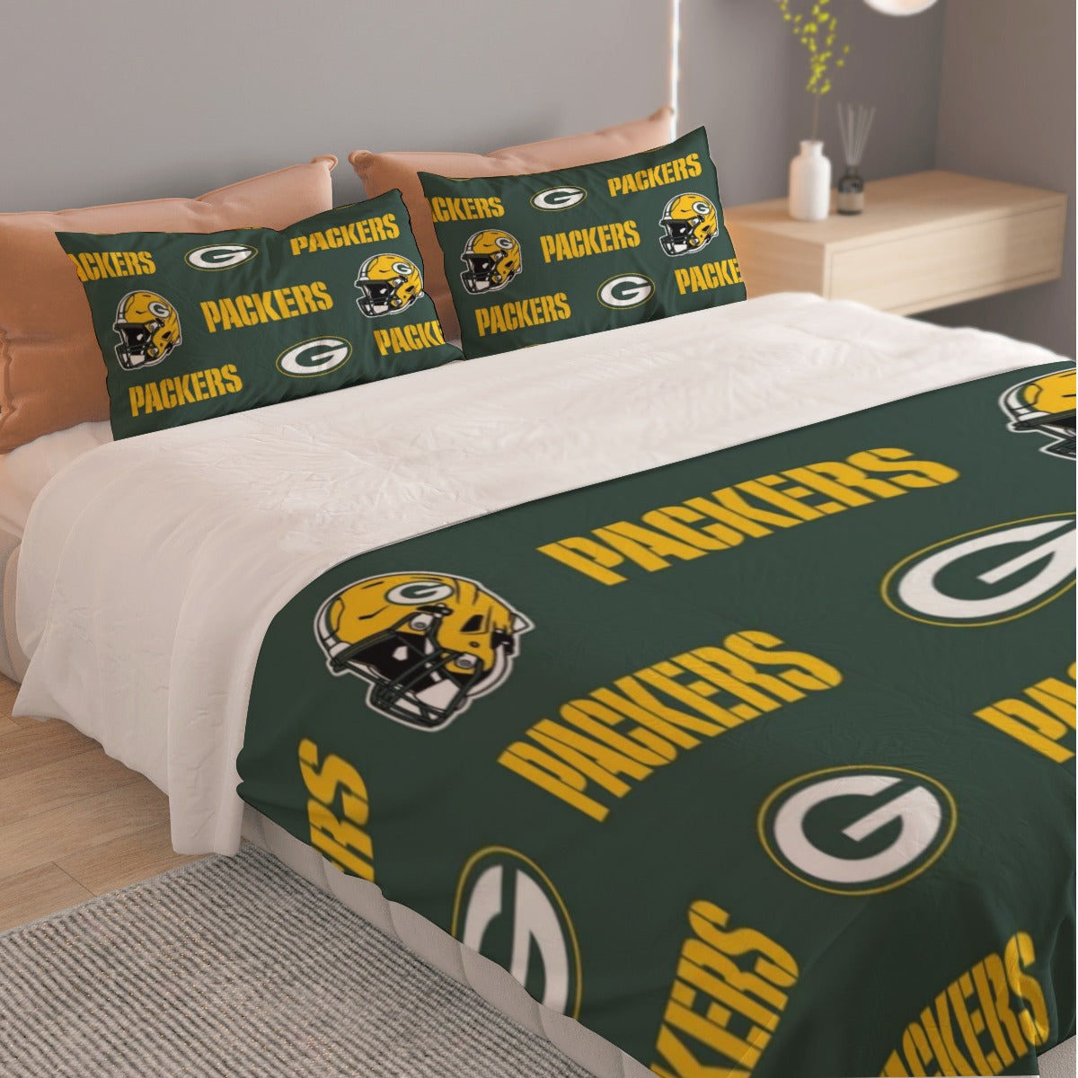 Green Bay Football Game Day Bedding Set | 125(gsm)