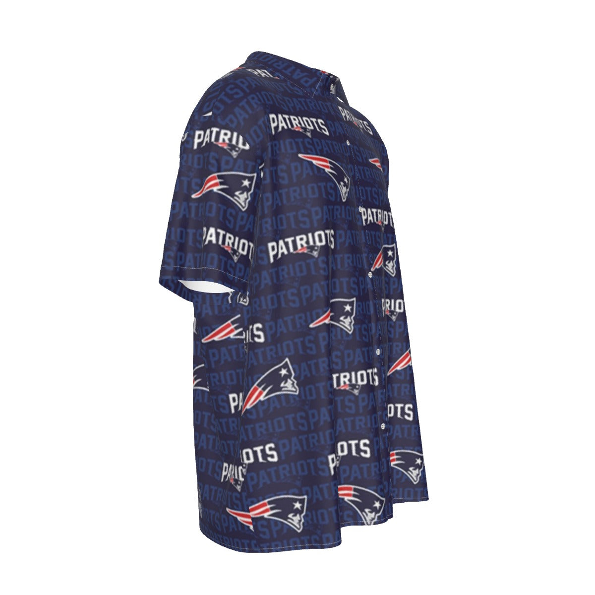 New England Football Game Day All-Over Print Men's Imitation Silk Short-Sleeved Shirt