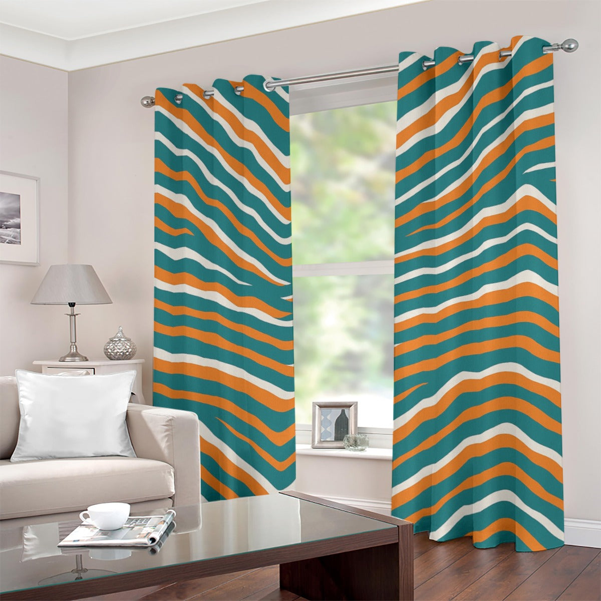Miami Football Game Day Grommet Curtains (Small Size)