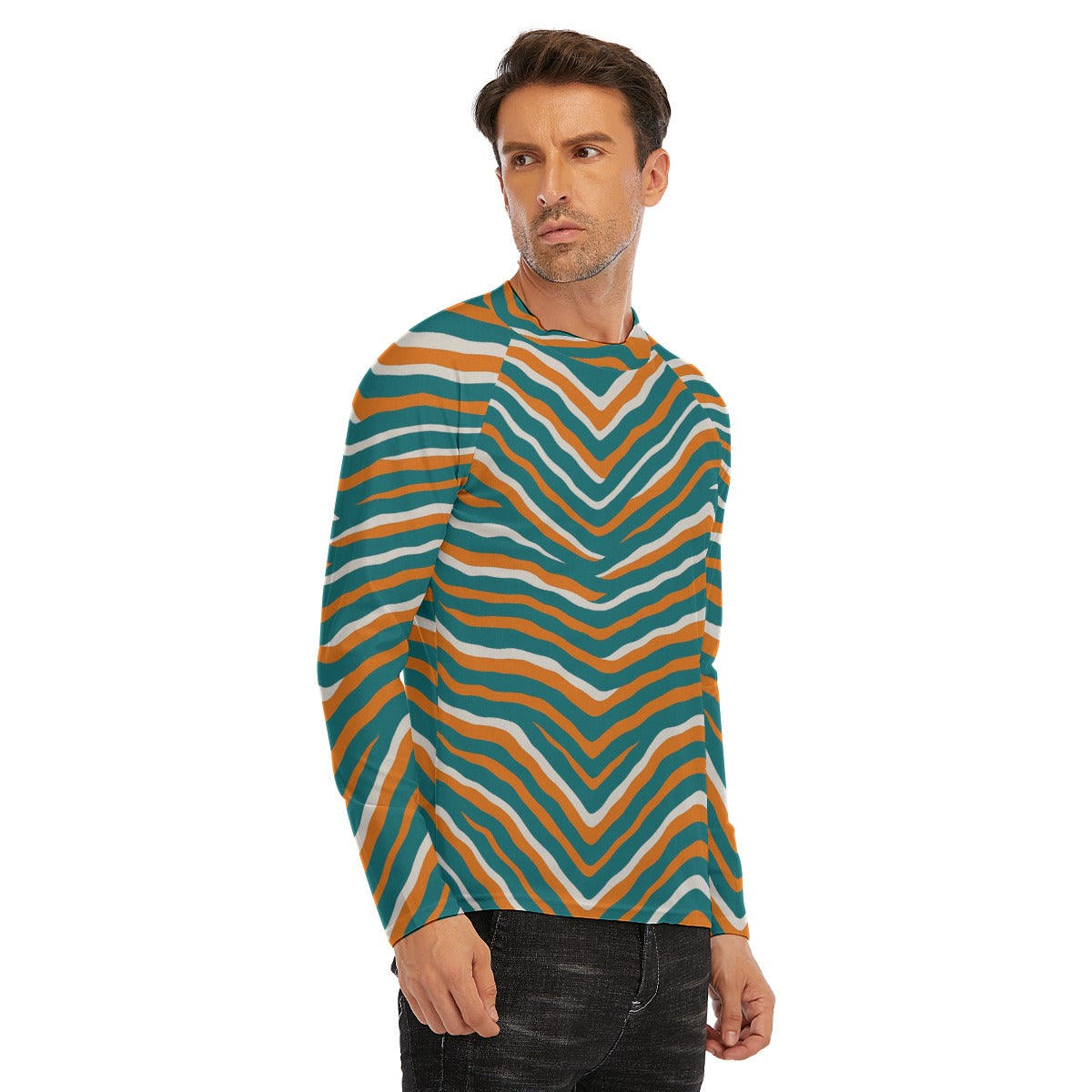 Miami Football Game Day All-Over Print Men's Long Sleeve Tight surf clothing