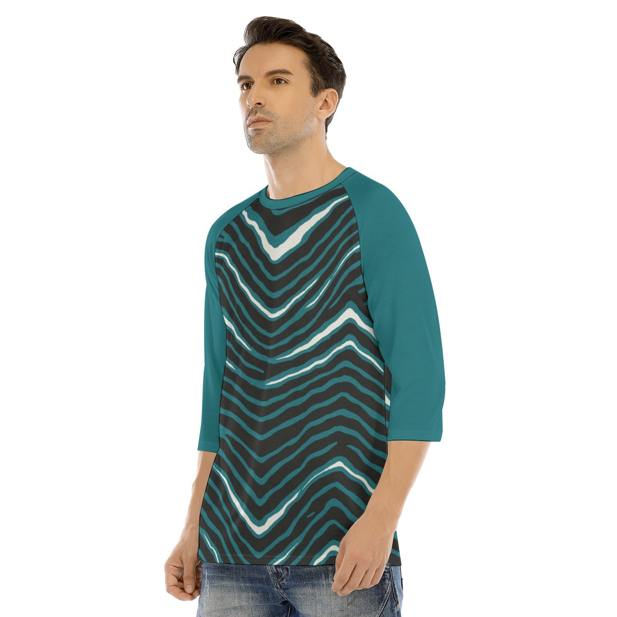 Philadelphia Football Game Day All-Over Print Men's O-neck Raglan Sleeve T-shirt