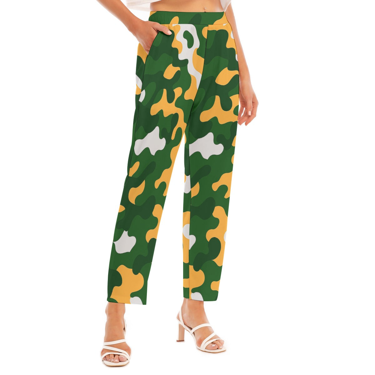 Green Bay Football Game Day All-Over Print Women's Loose Straight-leg Pants