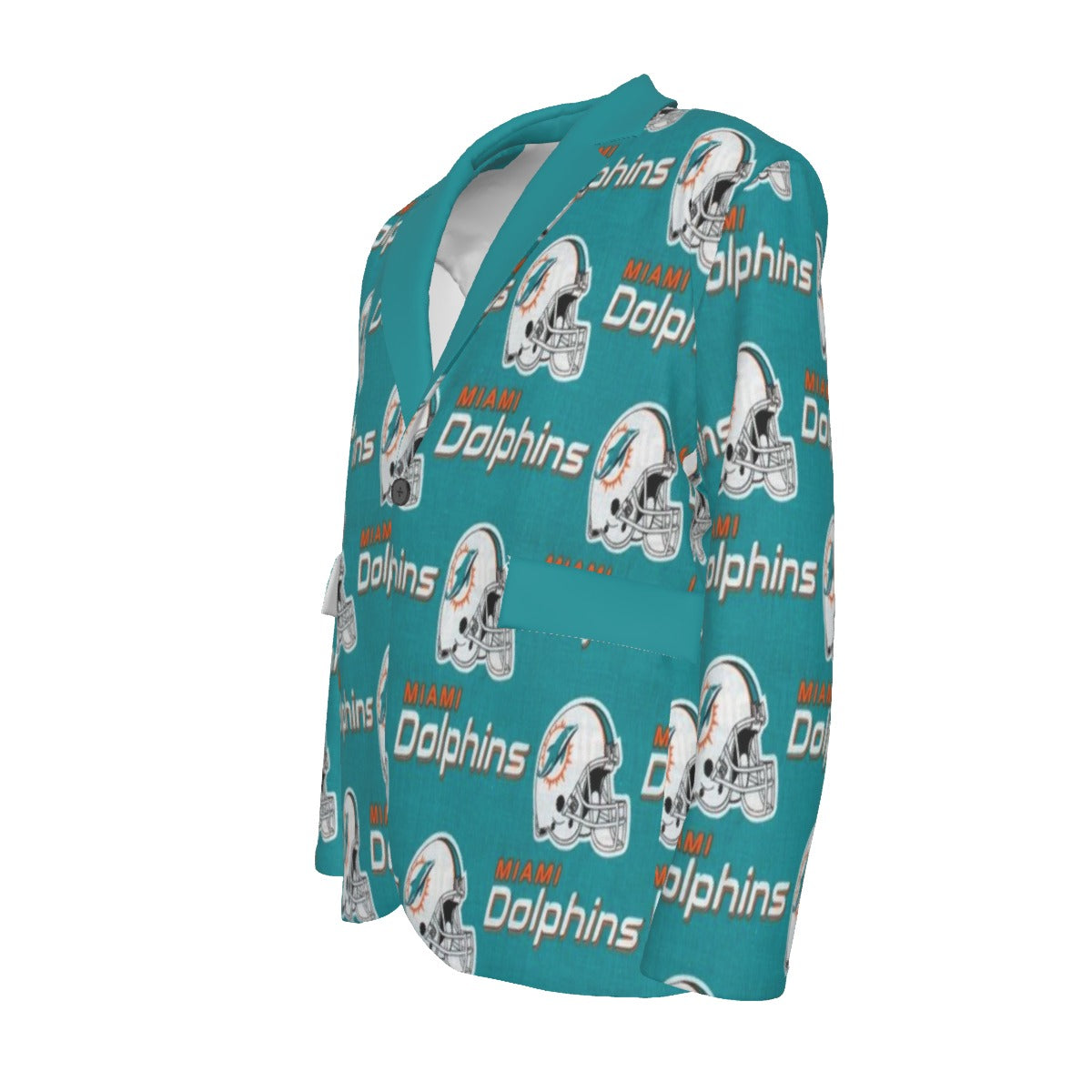 Miami Football Game Day All-Over Print Men's Casual Flat Lapel Collar Blazer