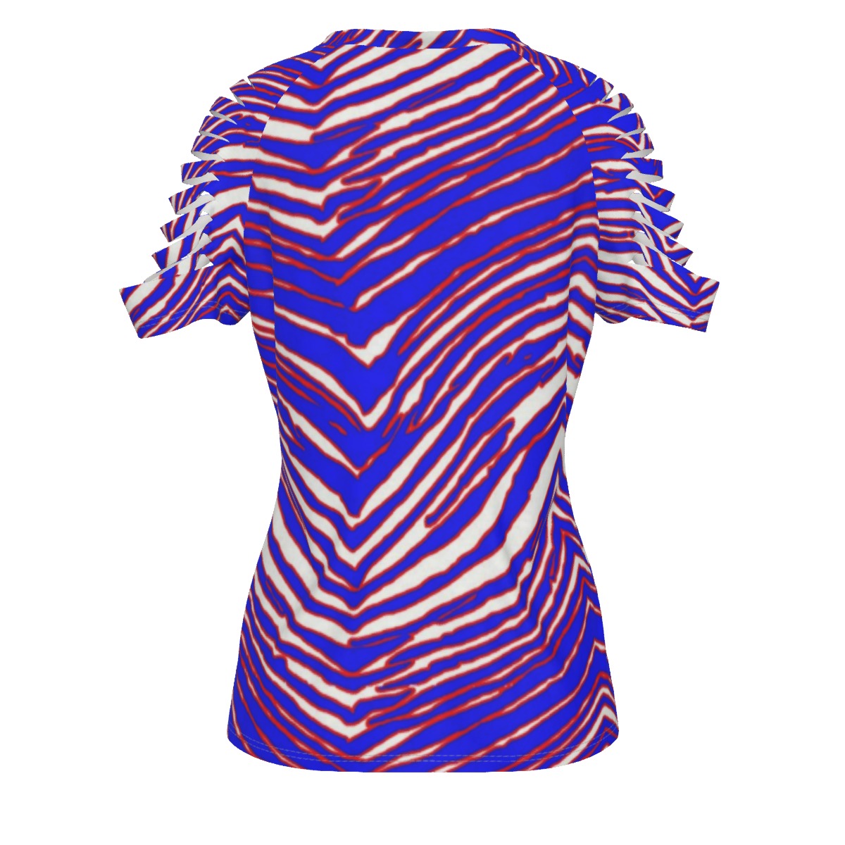 Buffalo Bills Zubaz Women's Ripped T-Shirt