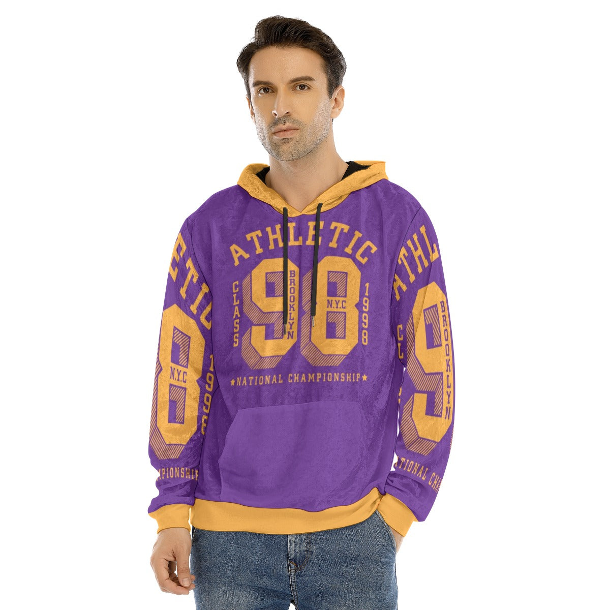 Athletic 98 Brooklyn NYC National Championship Unisex Hoodie – Vintage Varsity Energy | Velvet