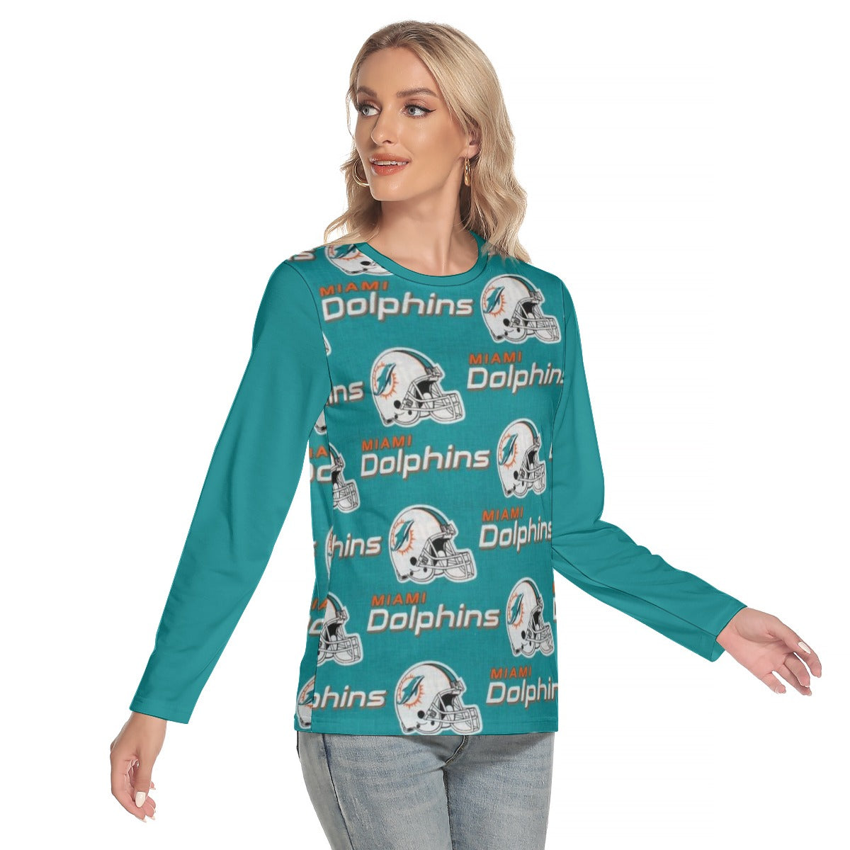 Miami Football Game Day All-Over Print Women's O-neck Long Sleeve T-shirt