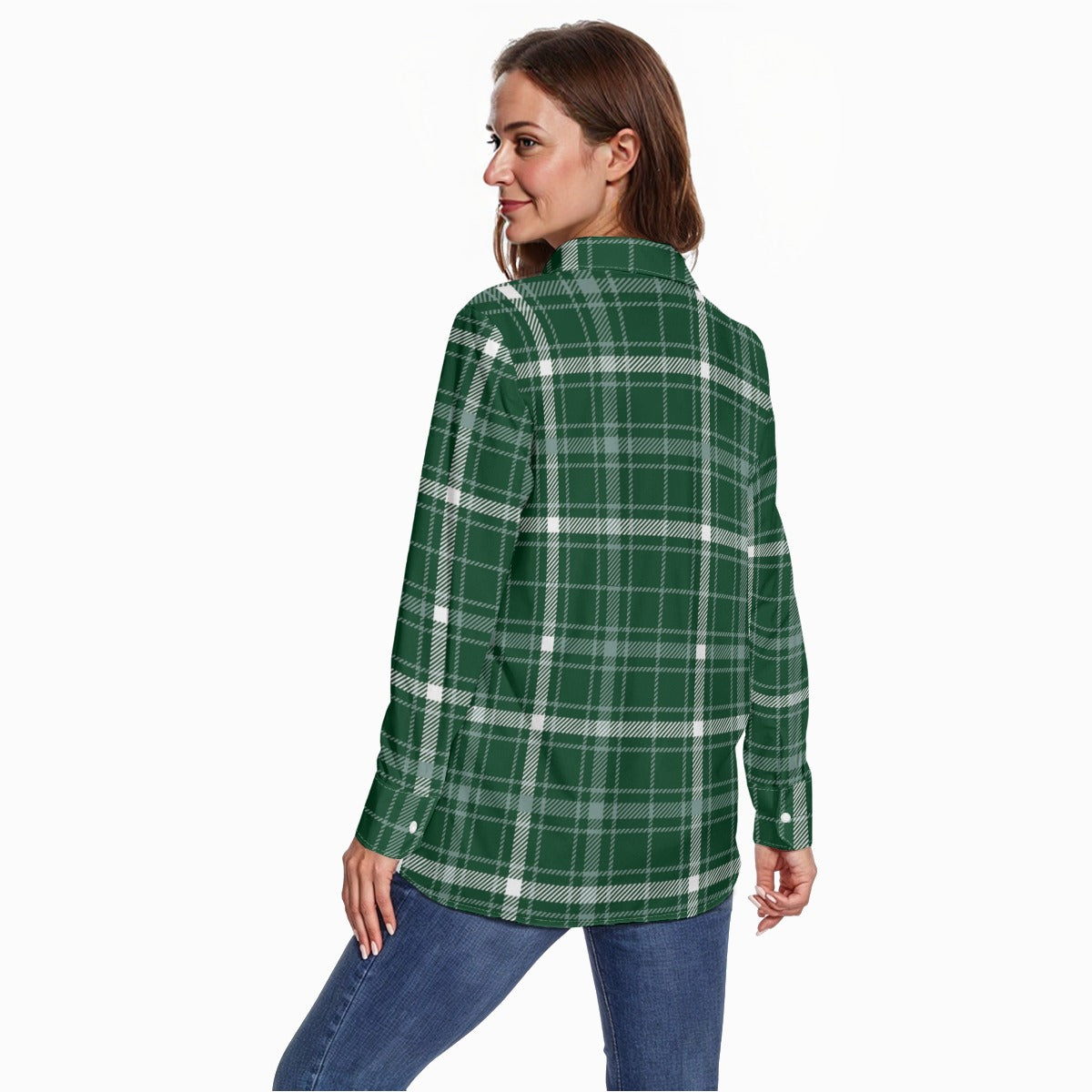 Michigan State Tartan Plaid Spartans Women's Long Sleeve Shirt