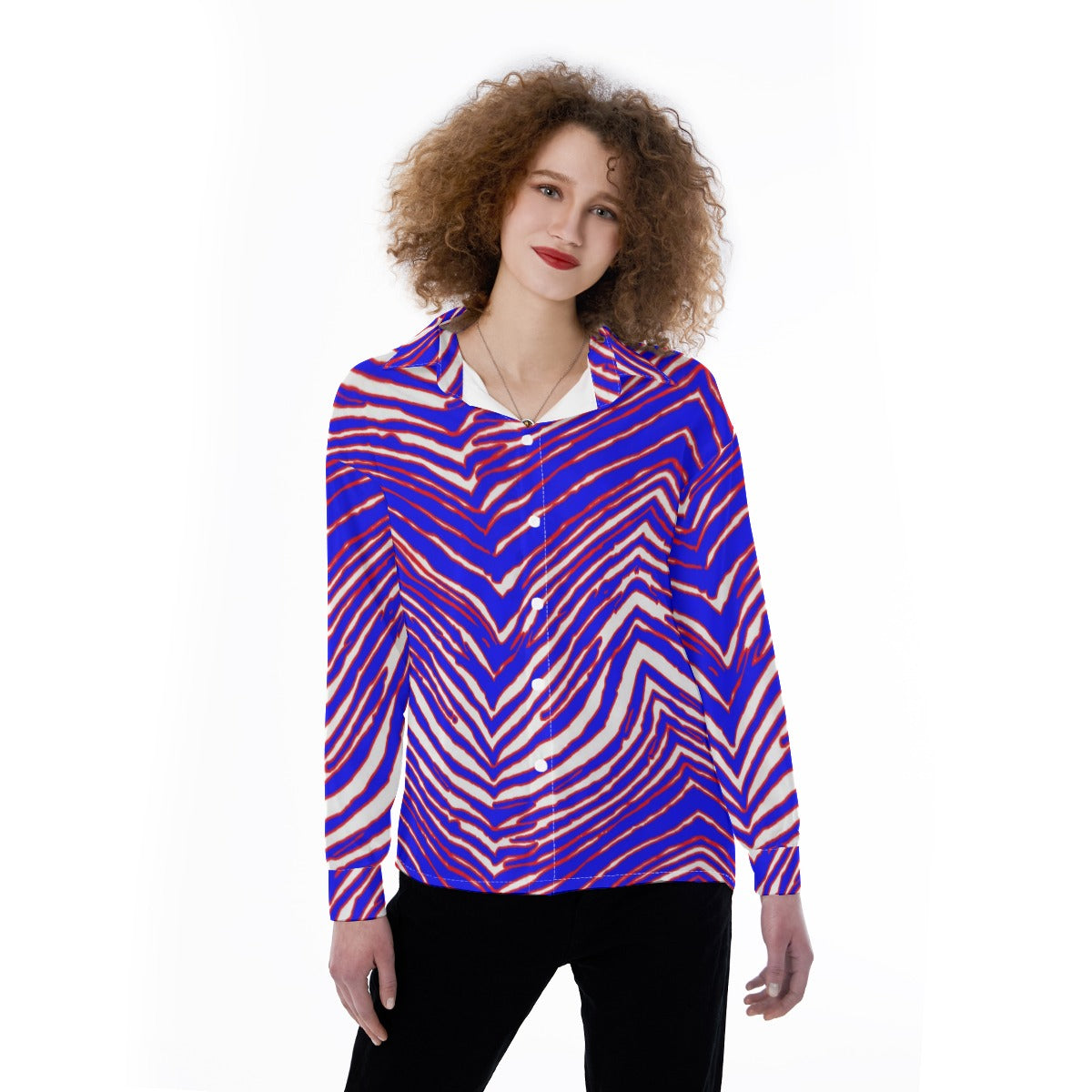 Buffalo Bills Zubaz Women's Satin Shirt