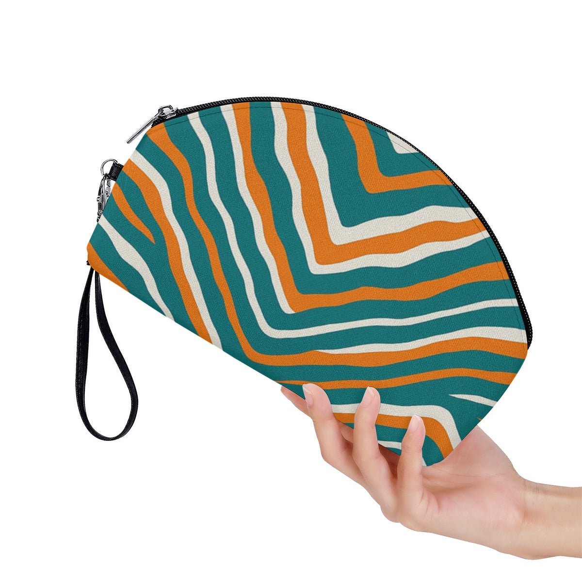 Miami Football Game Day Curved Cosmetic Bags