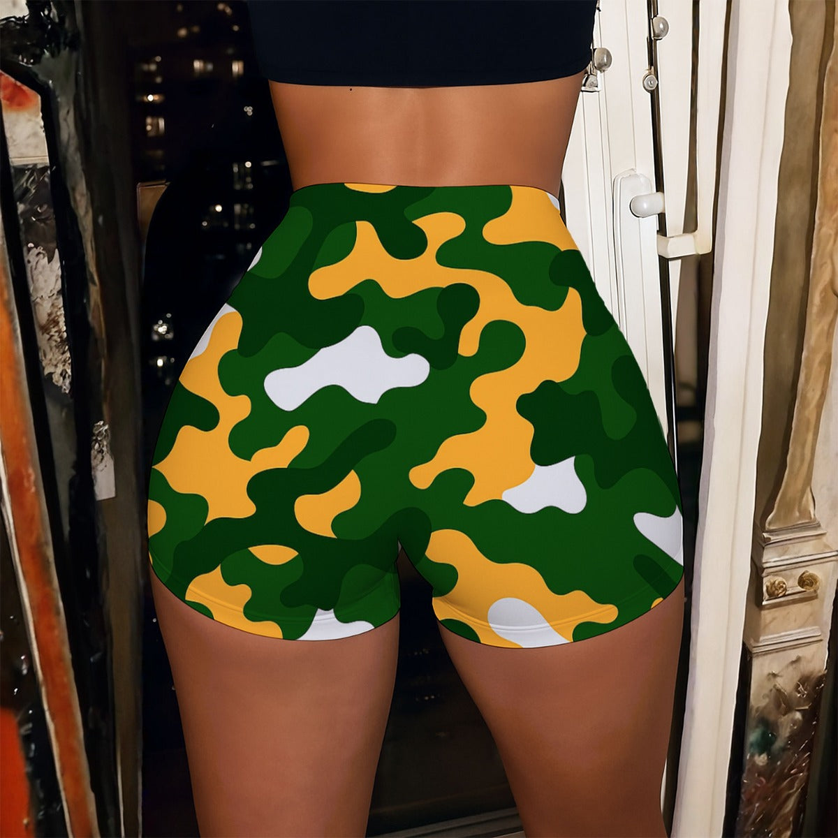 Green Bay Football Game Day All-Over Print Women’s High-Stretch Shorts