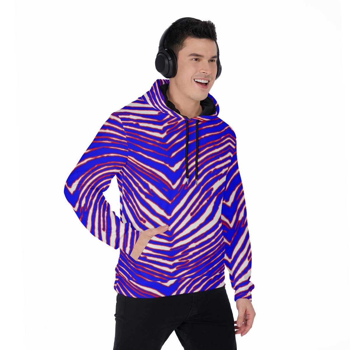 Buffalo Bills Zubaz Men's Mirco Fleece Hoodie