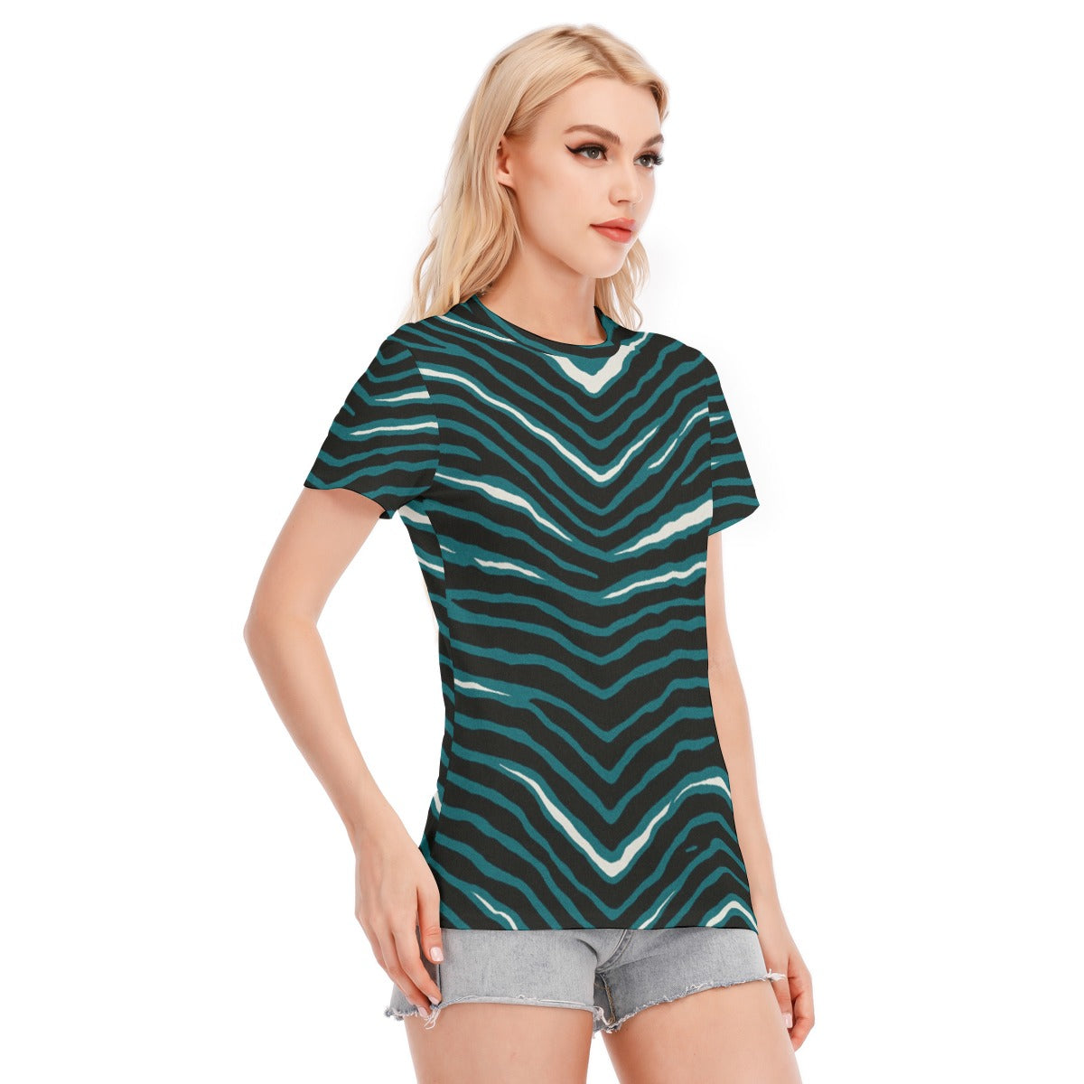 Philadelphia Football Game Day All-Over Print Women's Round Neck T-Shirt | 190GSM Cotton