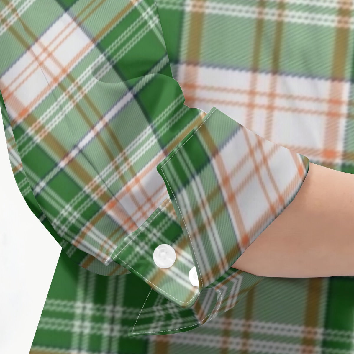 Miami Tartan Plaid Hurricanes Women's 3/4 Sleeve Shirt