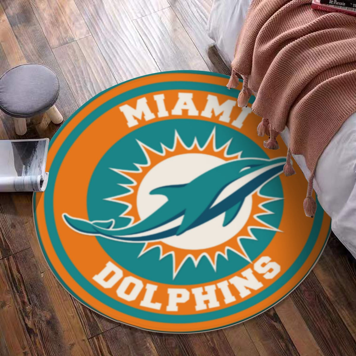 Miami Football Game Day Foldable round mat