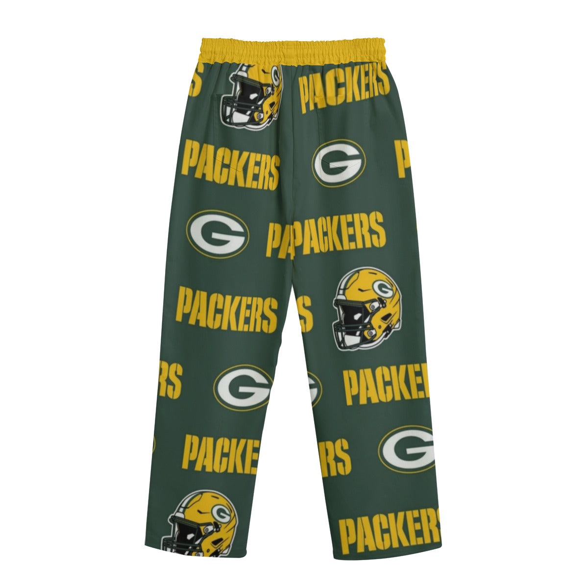 Green Bay Football Game Day All-Over Print Unisex Straight Casual Pants | 245GSM Cotton