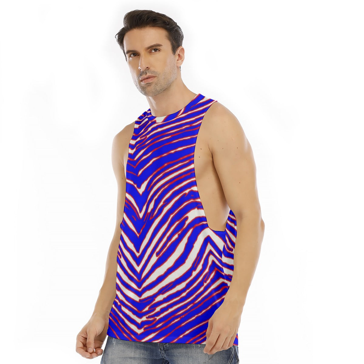 Buffalo Bills Zubaz Men's O-neck Long Tank Top