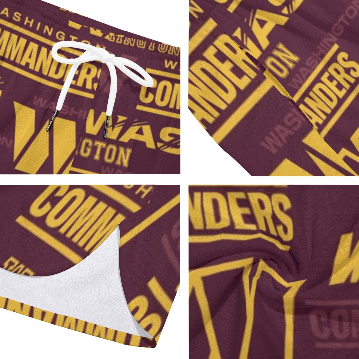 Washington Commanders Men's Side Split Running Sport Shorts