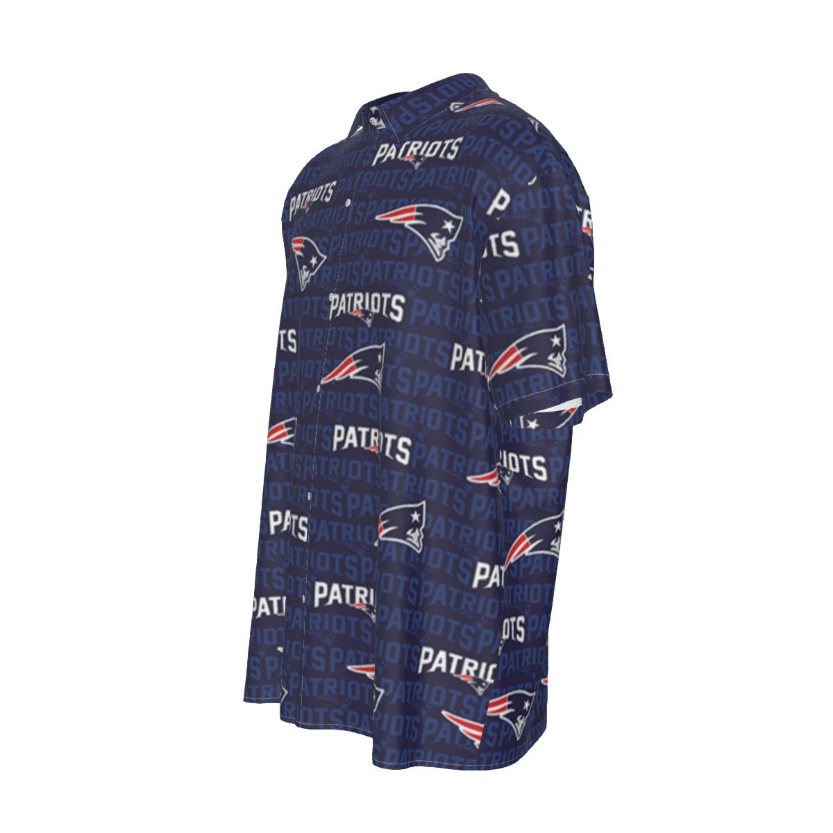 New England Football Game Day All-Over Print Men's Imitation Silk Short-Sleeved Shirt