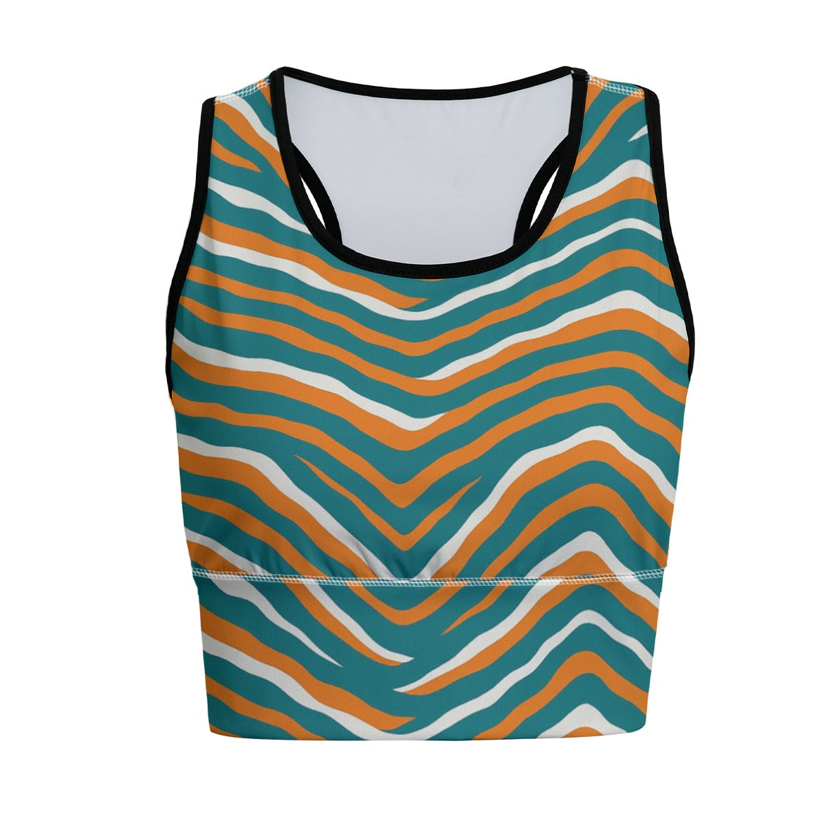 Miami Football Game Day All-Over Print Women's Sports Bra|210GSM