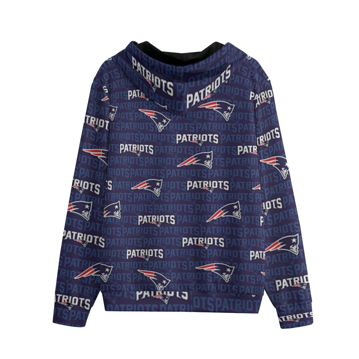 New England Football Game Day All-Over Print Zip Up Hoodie With Pocket | Interlock