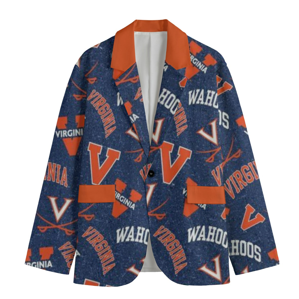 Virginia - Cavaliers Suit Flat Lapel Collar Blazer